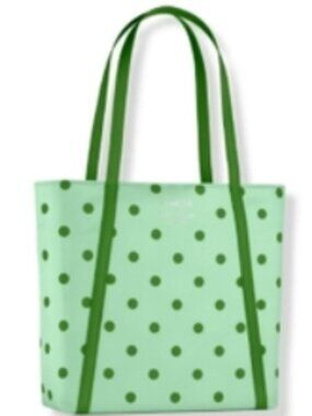 Green Polka Dots Clinique X Kate Spade Tote Bag